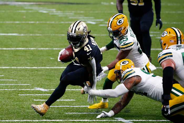 New Orleans Saints running back Alvin Kamara (41). Credit: USA Today 